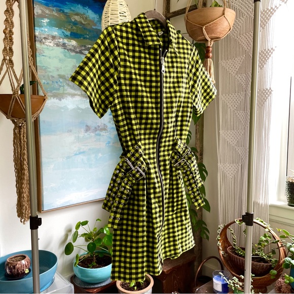 The Ragged Priest checked zip through shirt dress - Picture 7 of 10